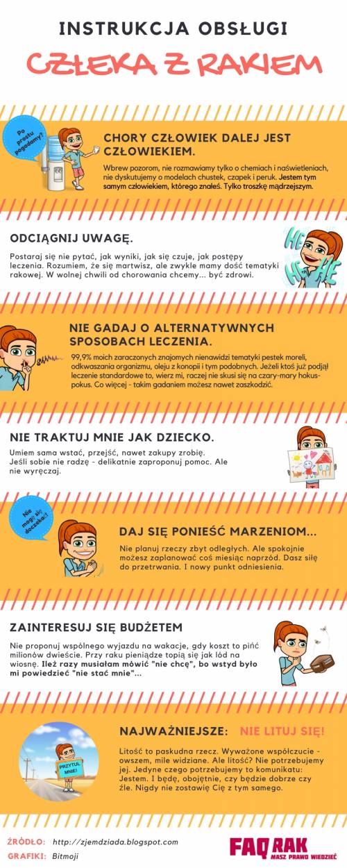 Infografika: rak i przyjaźń Infografika: rak i przyjaźń